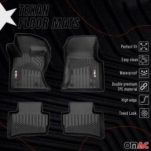 Land Rover Range Rover Velar Floor Mats - Omac - 3D Texan Premium TPE - Black - 2018-2025